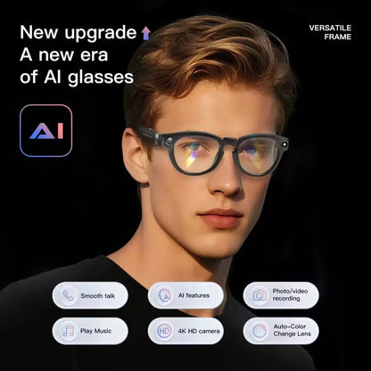 2026 8K HD AI Smart Glasses Men Chat GPT 800MP Camera Bluetooth Call AI Translation Voice Assistant Control Sunglasses Women
