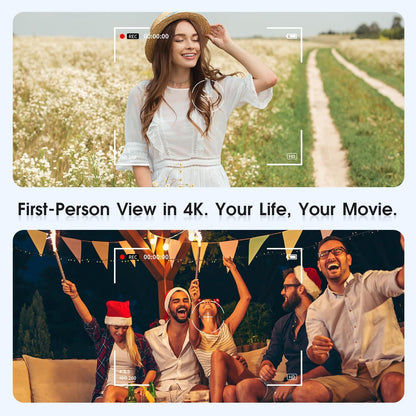 AI Smart Glasses with 4K HD Camera 290 Mah Battery 8MP Photography Video Recording Real Time Translation GPT Object Identification Photochromic Lenses(Black)